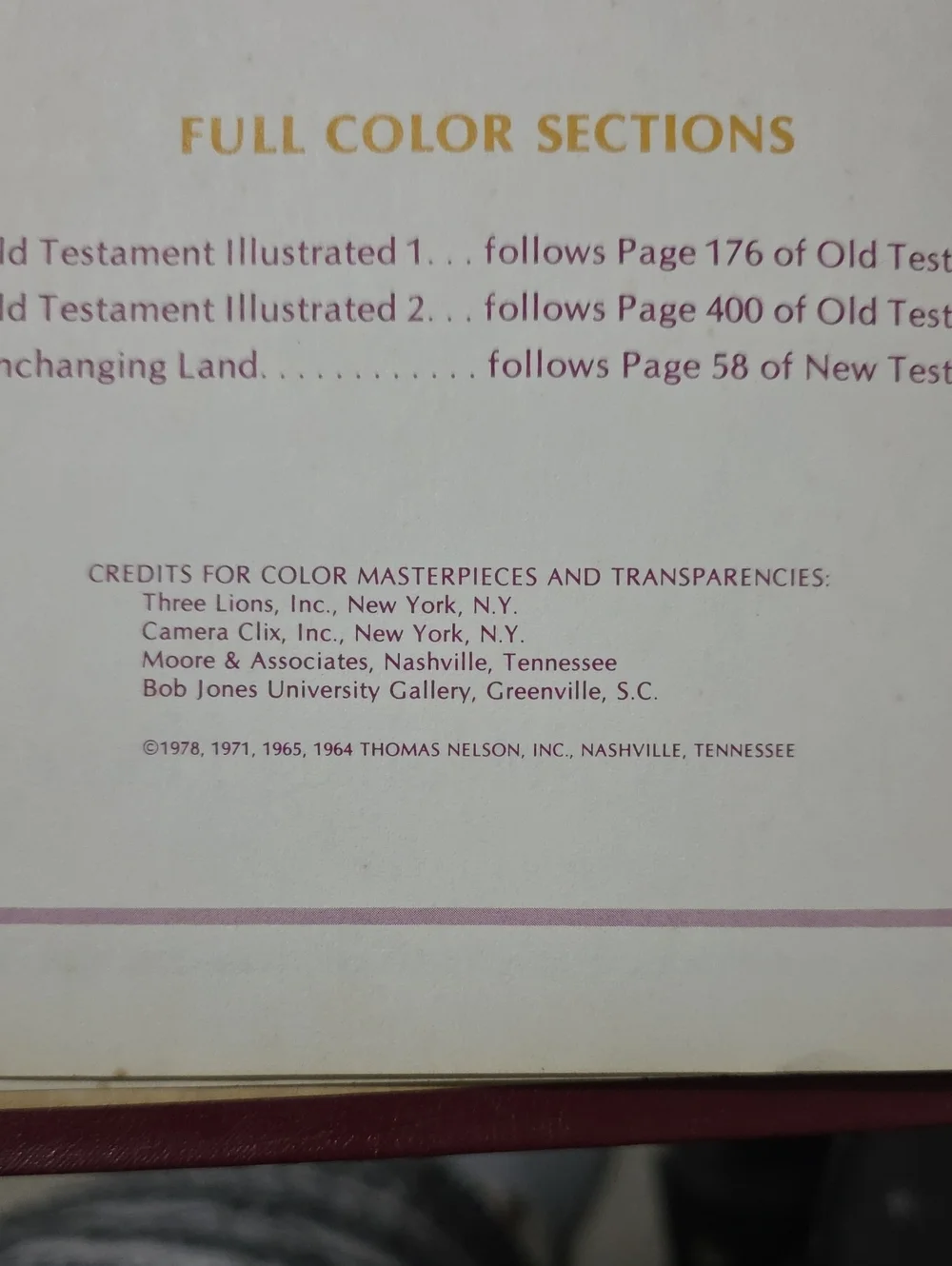 Vintage 1978 Holy Bible Family Life Edition Full Color Sections